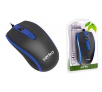 Мышь проводная Perfeo "PROFIL", 4 кн, USB (черно-синий)