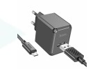 Сетевое зарядное устройство USB + кабель MicroUSB HOCO CS11A  2100mAh (черный)