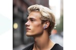 Наушники вакуумные беспроводные HOCO EQ16 Shine wireless BT headset (черно-синяя глазурь)