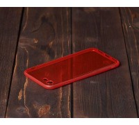 Чехол для iPhone 7 (4.7) глянцевый полупрозрачный (красный)