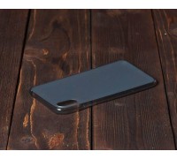 Чехол для iPhone X глянцевый полупрозрачный (синий)