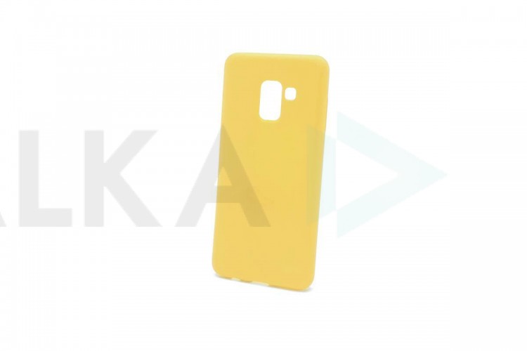 Чехол для Samsung A8 Plus 2018 (A730) тонкий (желтый)