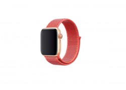 Ремешок нейлоновый EVA для Apple Watch 38/40 mm ярко-розовый