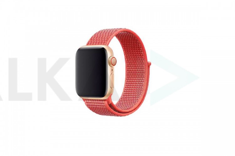 Ремешок нейлоновый EVA для Apple Watch 38/40 mm ярко-розовый