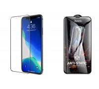 Защитное стекло дисплея iPhone 12/12 Pro (6.1) HOCO G10 AntistaticHD tempered glass без упаковки (черная рамка антистатическое покрытие))