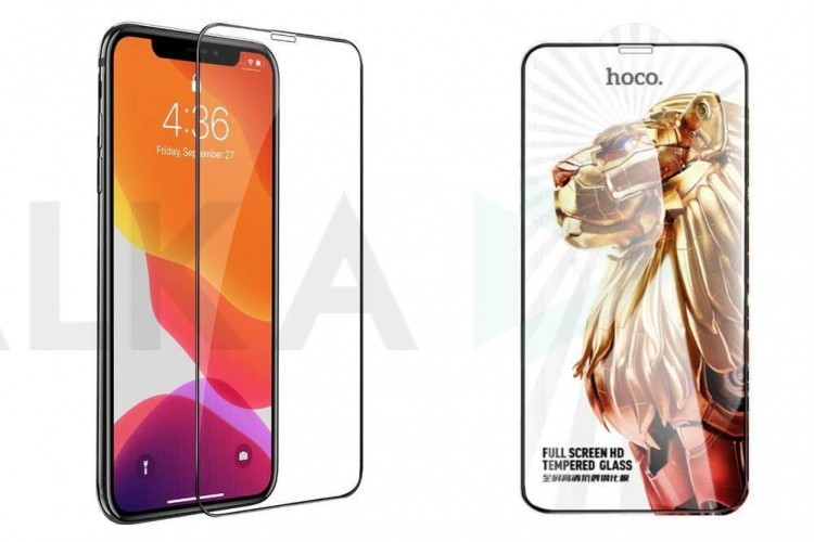 Защитное стекло дисплея iPhone 12/12 Pro (6.1) HOCO G9 AntistaticHD tempered glass без упаковки (черный)