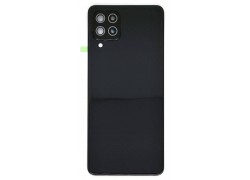 Задняя крышка для Samsung A225F Galaxy A22 + стекло камеры (черный) + проклейка HQ