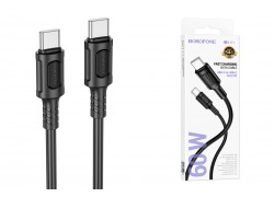 Кабель USB Type-C - USB Type-C BOROFONE BX111, PD60W (черный) 1м