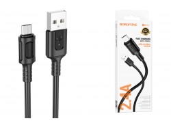 Кабель USB - MicroUSB BOROFONE BX111 2,4A (черный) 1м 