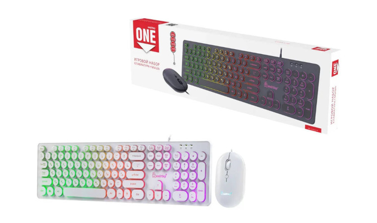 Комплект клавиатура+мышь проводной с подсветкой Smartbuy ONE 328327 белый (SBC-328327-W) /20 Комплект клавиатура+мышь проводной с подсветкой Smartbuy ONE 328327 белый (SBC-328327-W) /20