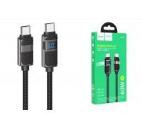 Кабель USB Type-C - USB Type-C HOCO U137 Line 60W (черный) 1м 