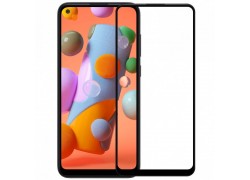 Защитное стекло дисплея Samsung Galaxy M11 10D без упаковки (черный)