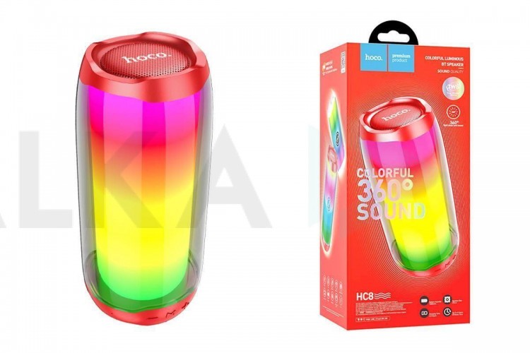 Портативная беспроводная колонка HOCO HC8 Pulsating colorful luminous wireless speaker (красный)