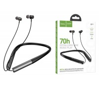 Наушники вакуумные беспроводные HOCO ES71 Platinum neck-mounted earphones headset Bluetooth (черный)