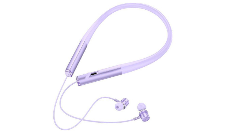 Наушники вакуумные беспроводные HOCO ES71 Platinum neck-mounted earphones headset Bluetooth (черный)
