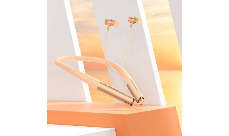 Наушники вакуумные беспроводные HOCO ES71 Platinum neck-mounted earphones headset Bluetooth (черный)