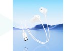 Наушники вакуумные проводные HOCO M113 Landy universal digital earphones with microphone штекер Type-C (фиолетовый)