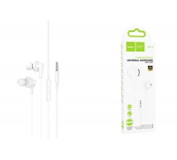 Наушники вакуумные проводные HOCO M114 Jia universal earphones with microphone (белый)