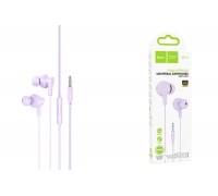 Наушники вакуумные проводные HOCO M114 Jia universal earphones with microphone (фиолетовый)