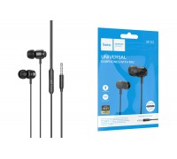 Наушники вакуумные проводные HOCO M122 Power metal universal earphones with microphone (черный)