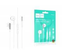 Наушники вакуумные проводные HOCO M123 Glory universal earphones with microphone (белый)