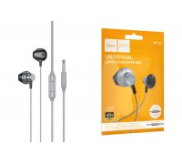 Наушники вакуумные проводные HOCO M125 Smart metal universal earphones with microphone (серый)