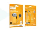 Наушники вакуумные проводные HOCO M125 Smart metal universal earphones with microphone (серый)