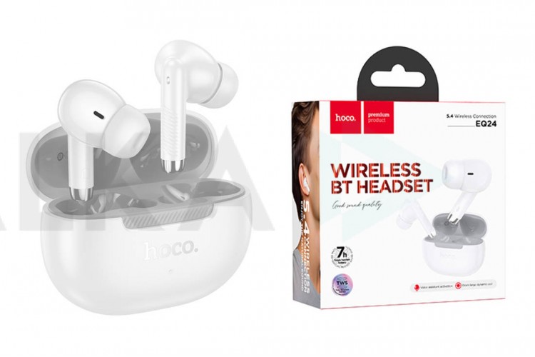 Наушники вакуумные беспроводные HOCO EQ24 wireless BT headset (белый)