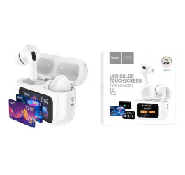 Наушники вакуумные беспроводные HOCO EW72 Soar true wireless ANC Noise Reduction touch screen BT headset (черный) с дисплеем
