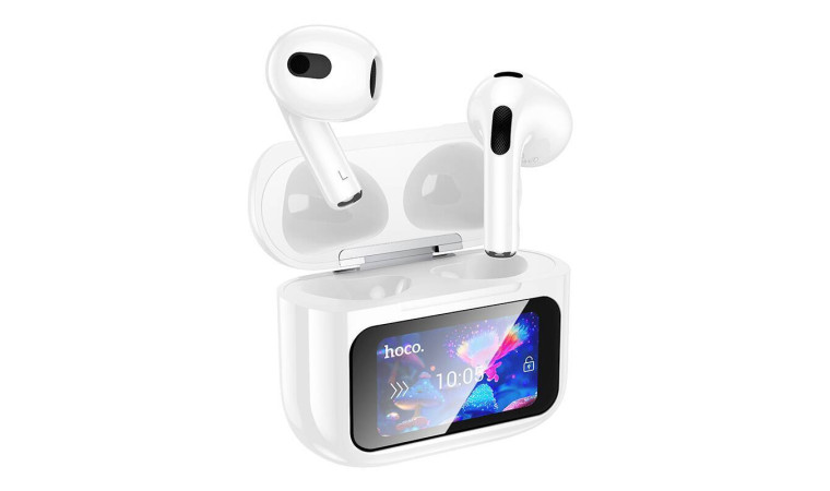 Наушники вакуумные беспроводные HOCO EW81 True wireless stereo headset (белый) с дисплеем Наушники вакуумные беспроводные HOCO EW81 True wireless stereo headset (белый) с дисплеем