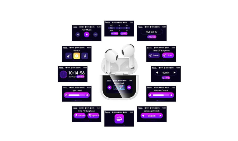 Наушники вакуумные беспроводные HOCO EW82 True wireless stereo headset (белый) Наушники вакуумные беспроводные HOCO EW82 True wireless stereo headset (белый)