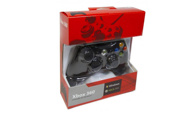 Геймпад проводной для X-BOX 360 черный (упаковка красная, картон) Геймпад проводной для X-BOX 360 черный (упаковка красная, картон)